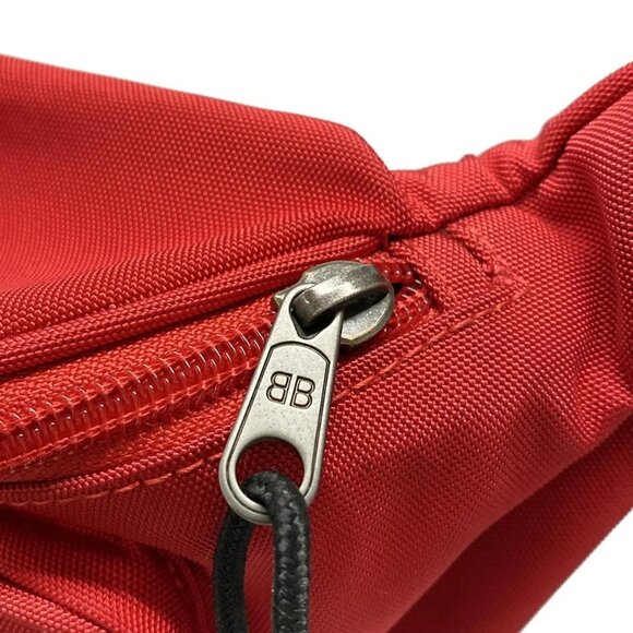 Auth BALENCIAGA Explorer Beltpack 482389 Red Black Nylon Bum Bag - Picture 12 of 16